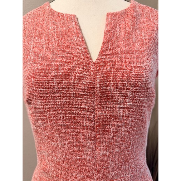 Banana Republic Dress Orange Red Cap Sleeve Tweed Sheath Size 4 EUC - Picture 5 of 10